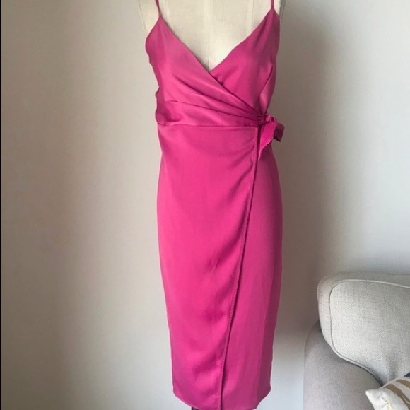 Urban Outfitters Pink Tie-Wrap Midi Dress - Picture 5 of 6